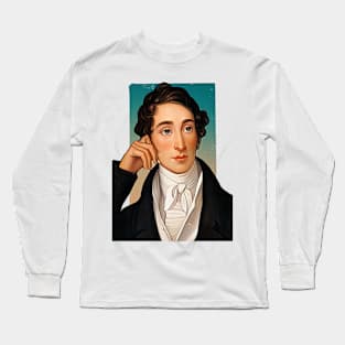 German Composer Carl Maria von Weber illustration Long Sleeve T-Shirt